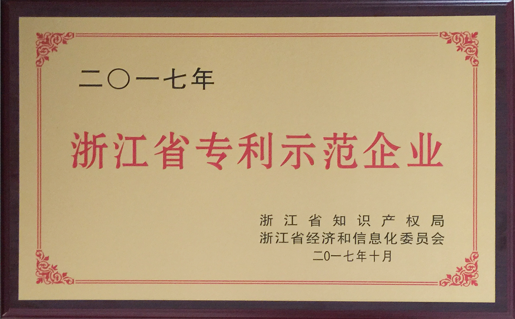 浙江省專利示范企業(yè)